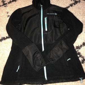 Black Fleece Jacket with Hood